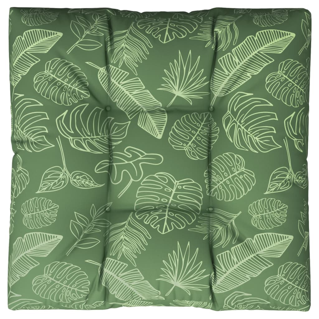 VidaXL cuscino per pallet modello foglia 70x70x12 cm in tessuto
