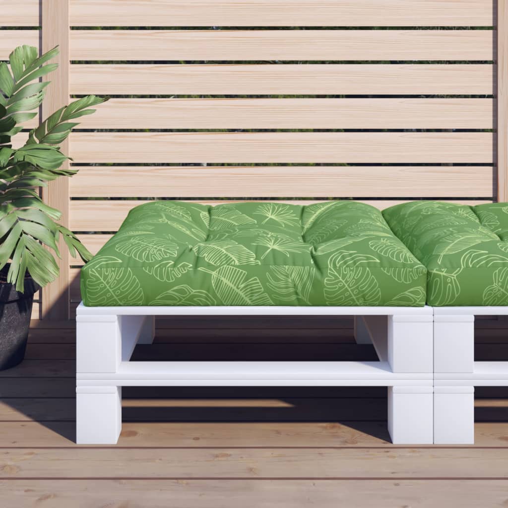 VidaXL cuscino per pallet modello foglia 70x70x12 cm in tessuto
