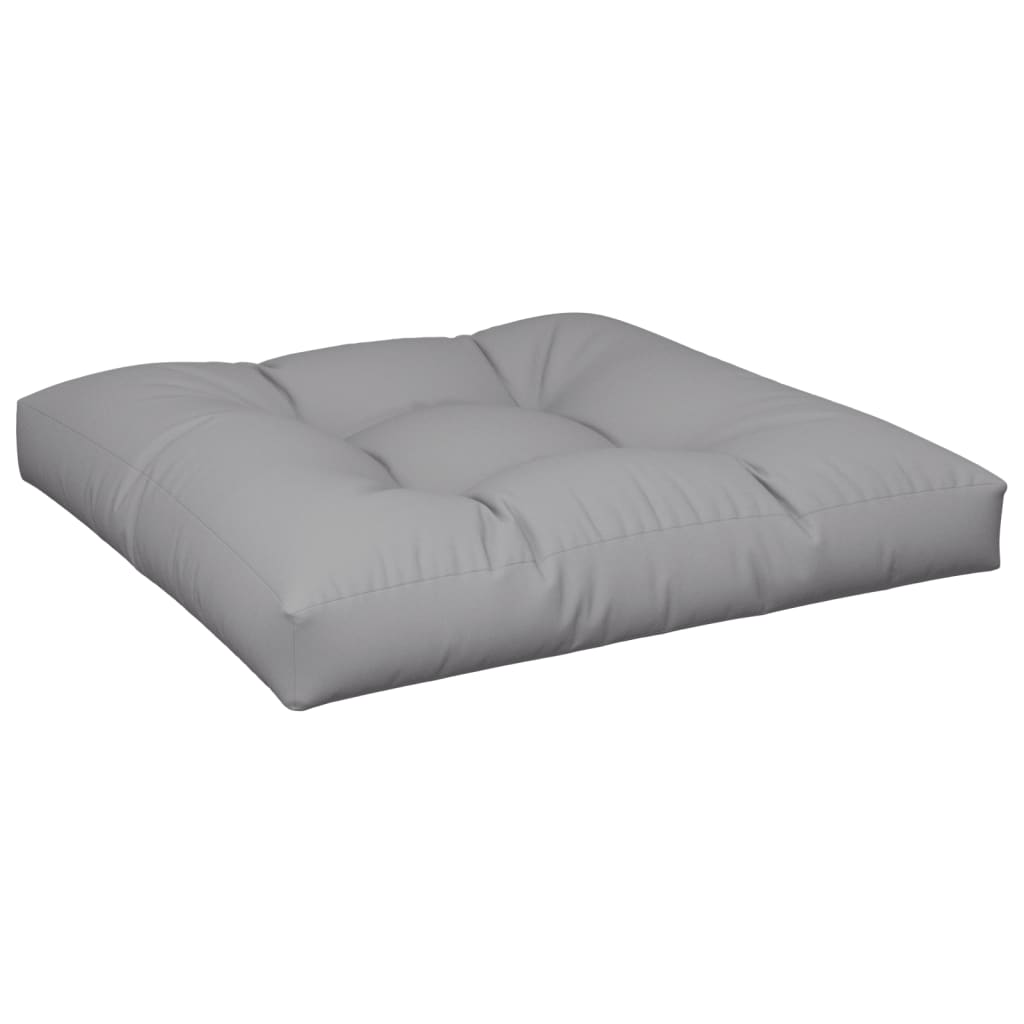 Vidaxl Pallet Cuscino 80x80x12 cm tessuto grigio