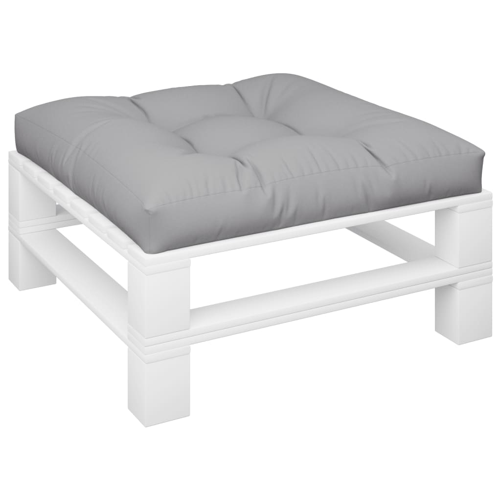Vidaxl Pallet Cuscino 80x80x12 cm tessuto grigio