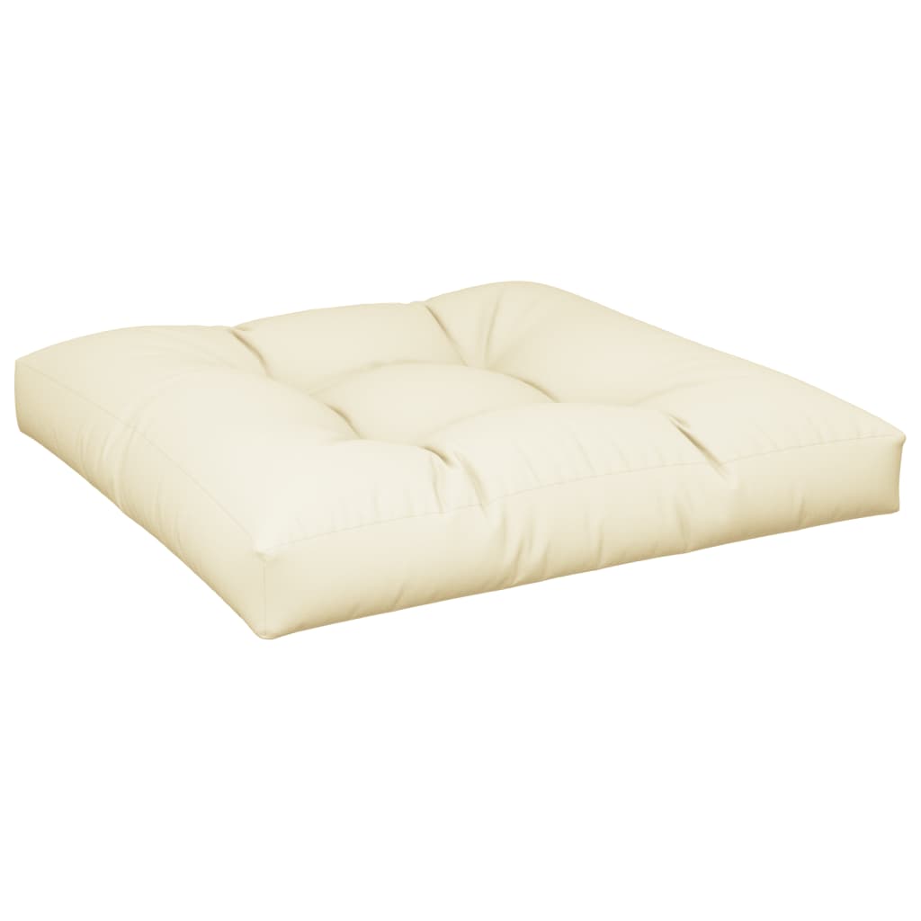 Vidaxl palletkussen 80x80x12 cm stof crèmekleurig