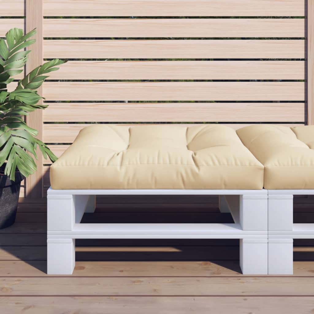 Cuscino Vidaxl pallet 80x80x12 cm in tessuto beige