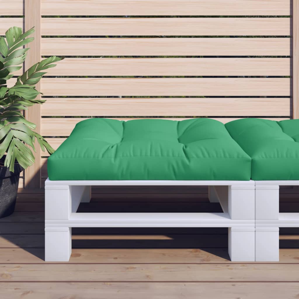 Vidaxl Pallet Cuscino 80x80x12 cm tessuto verde