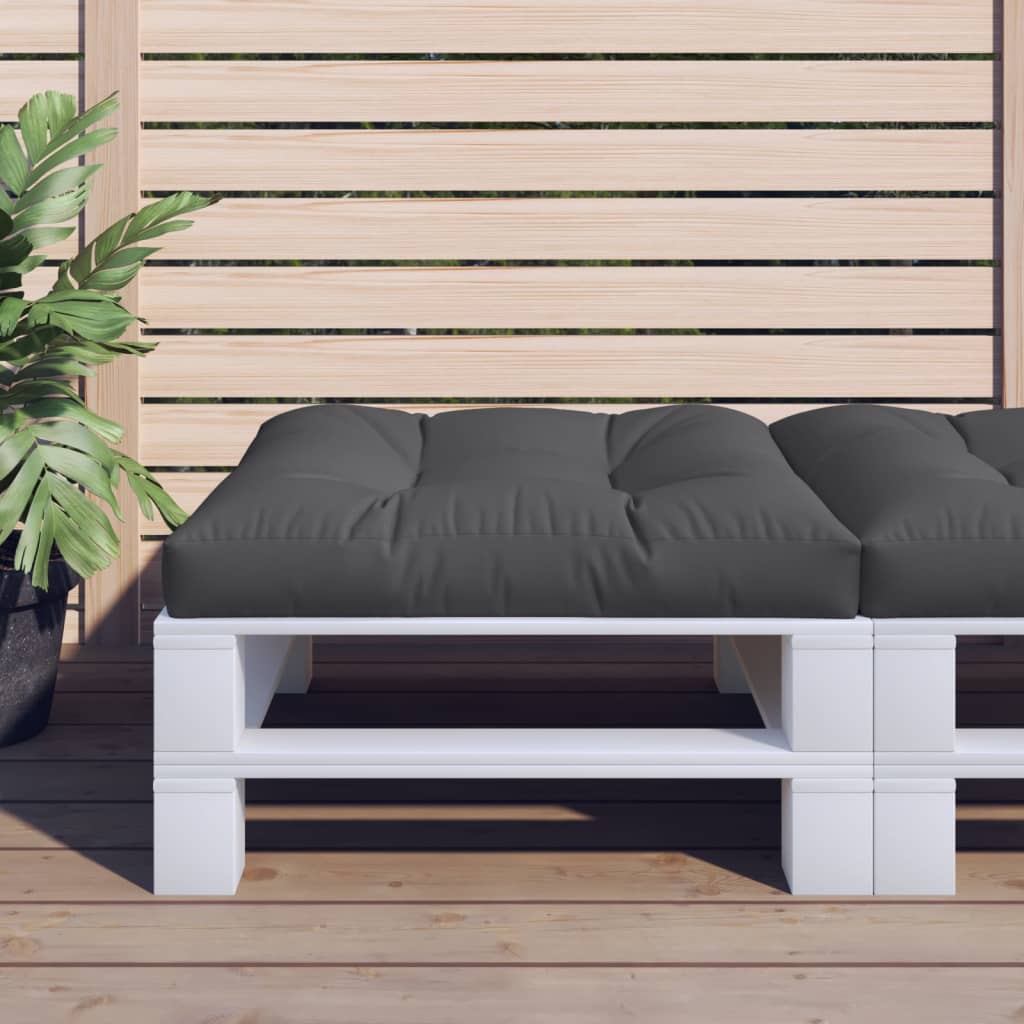 Vidaxl Pallet Cuscino 80x80x12 cm tessuto nero