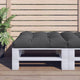 Vidaxl Pallet Cuscino 80x80x12 cm tessuto nero