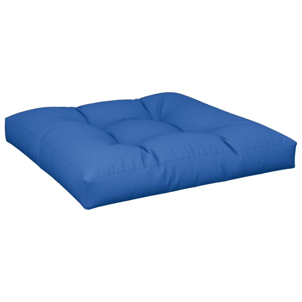 Vidaxl Pallet Cushion 80x80x12 cm tessuto blu reale