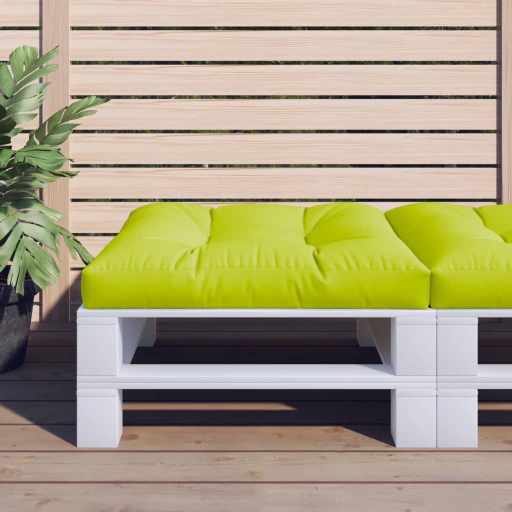 Vidaxl Pallet Cuscino 80x80x12 cm tessuto verde chiaro
