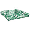 Vidaxl Pallet Cushion Leaf Pattern 80x80x12 cm tessuto