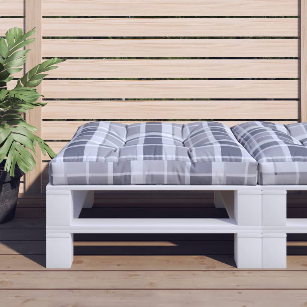 Vidaxl Pallet Cushion 80x80x12 Cm de tela Patrón de diamante Gray