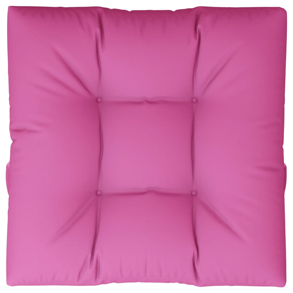 Vidaxl Pallet Cuscino 80x80x12 cm tessuto rosa