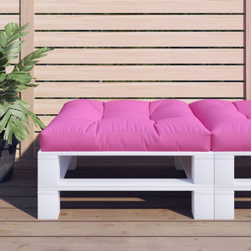 Vidaxl Pallet Cuscino 80x80x12 cm tessuto rosa