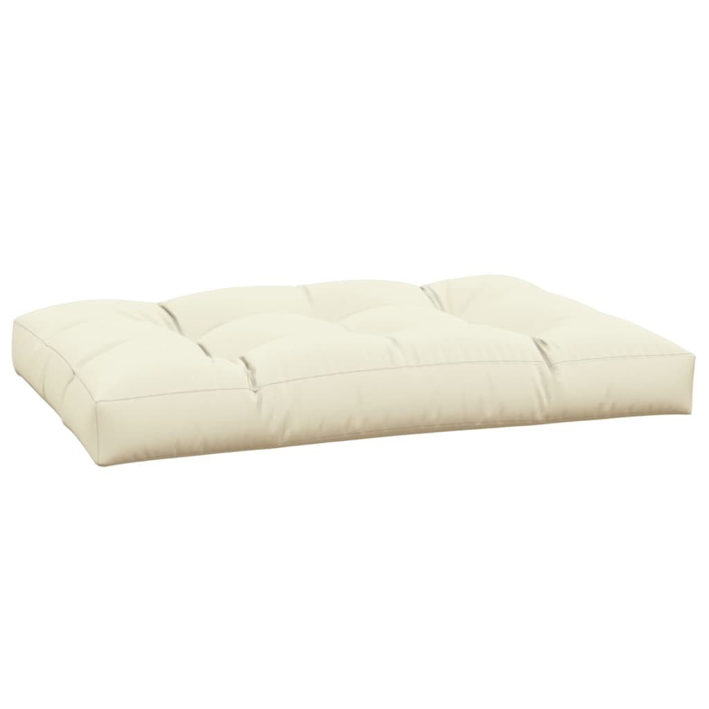 Cuscino per pallet VidaXL 120x80x12 cm in tessuto color crema