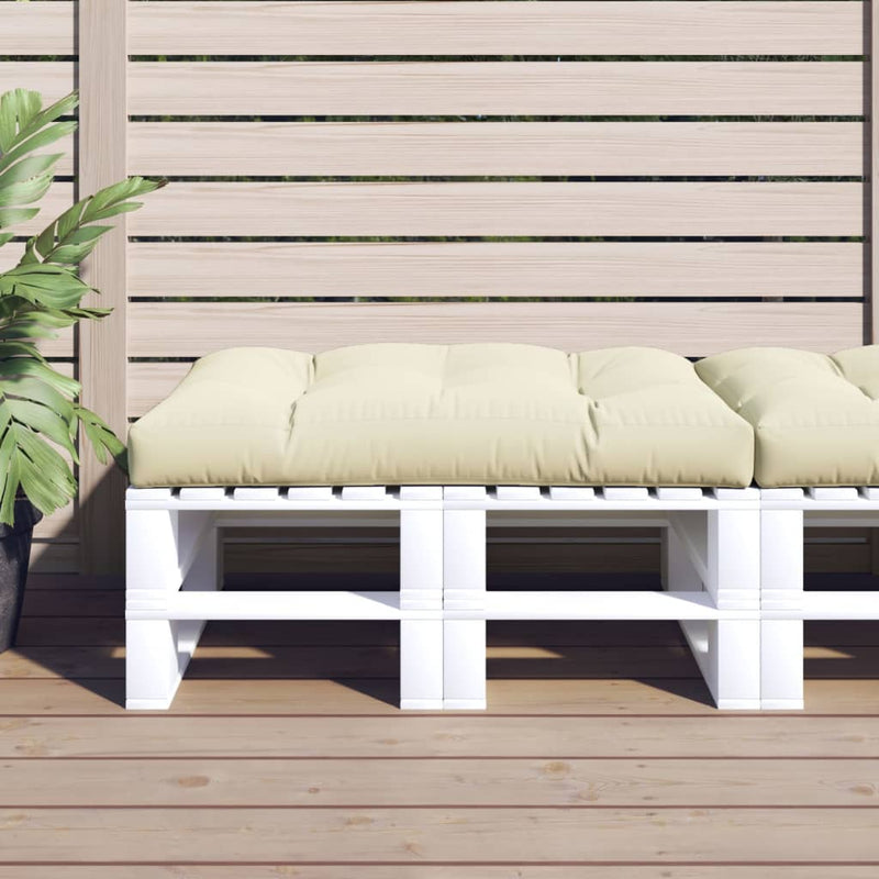 Cuscino per pallet VidaXL 120x80x12 cm in tessuto color crema