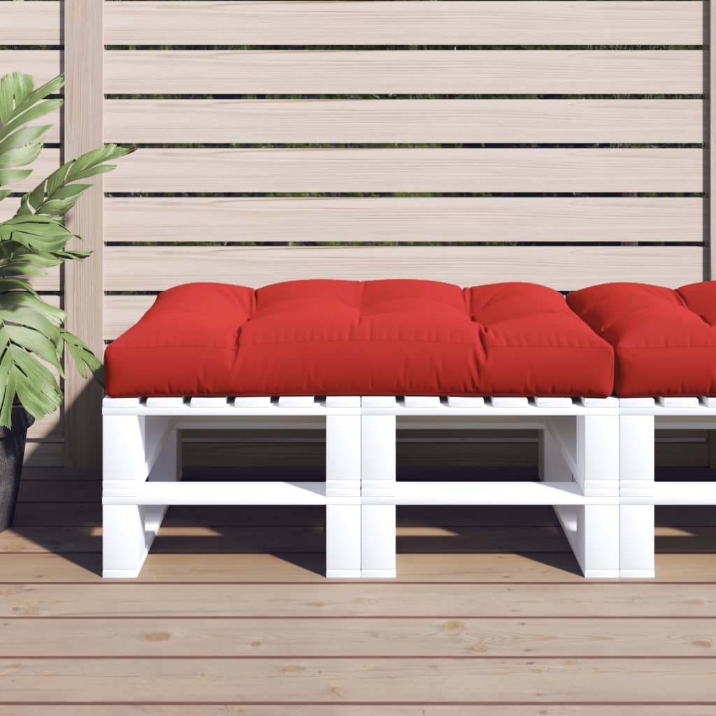 VidaXL cojín palet 120x80x12 cm tela rojo
