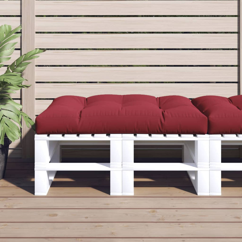 Cuscino per pallet VidaXL 120 x 80 x 12 cm tessuto rosso vino