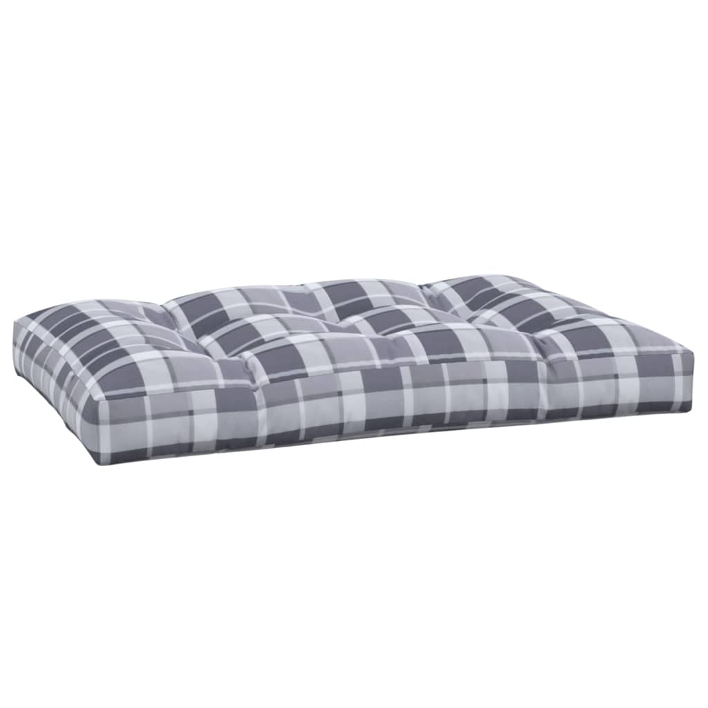VidaXL cojín palé 120x80x12 cm tela estampado rombos gris