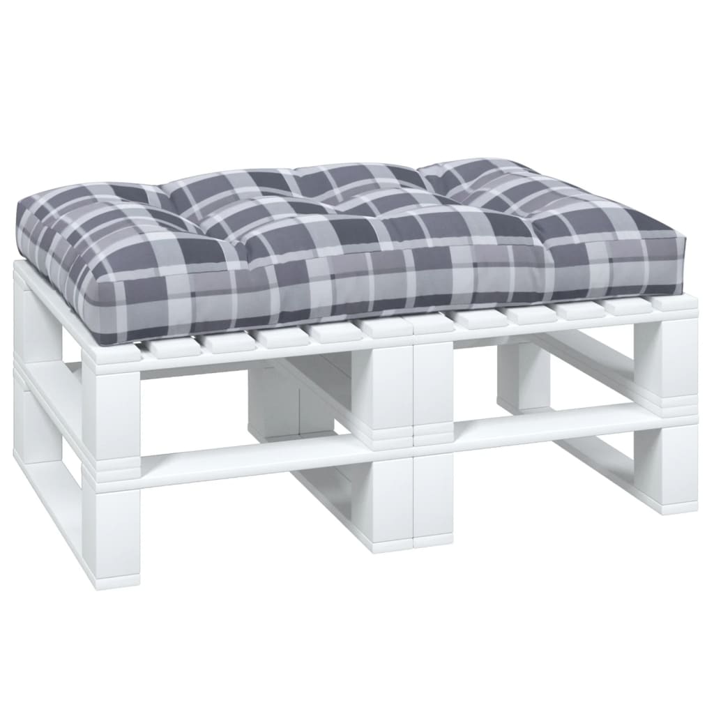 VidaXL cojín palé 120x80x12 cm tela estampado rombos gris
