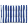 Vidaxl Pallet Cuscino a strisce 120x80x12 cm tessuto blu e bianco