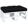 Vidaxl Patrón de verificador de cojines de paleta 120x80x12 CM tela negra