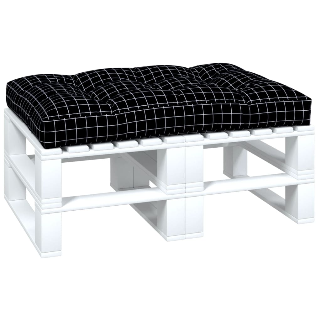 Vidaxl Patrón de verificador de cojines de paleta 120x80x12 CM tela negra