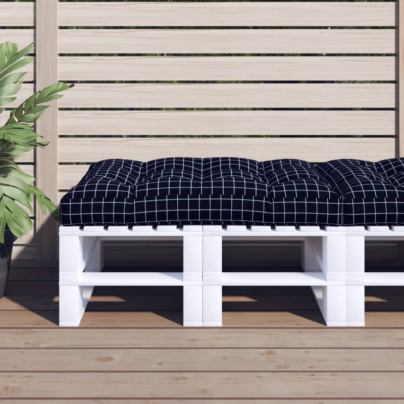 Vidaxl Patrón de verificador de cojines de paleta 120x80x12 CM tela negra