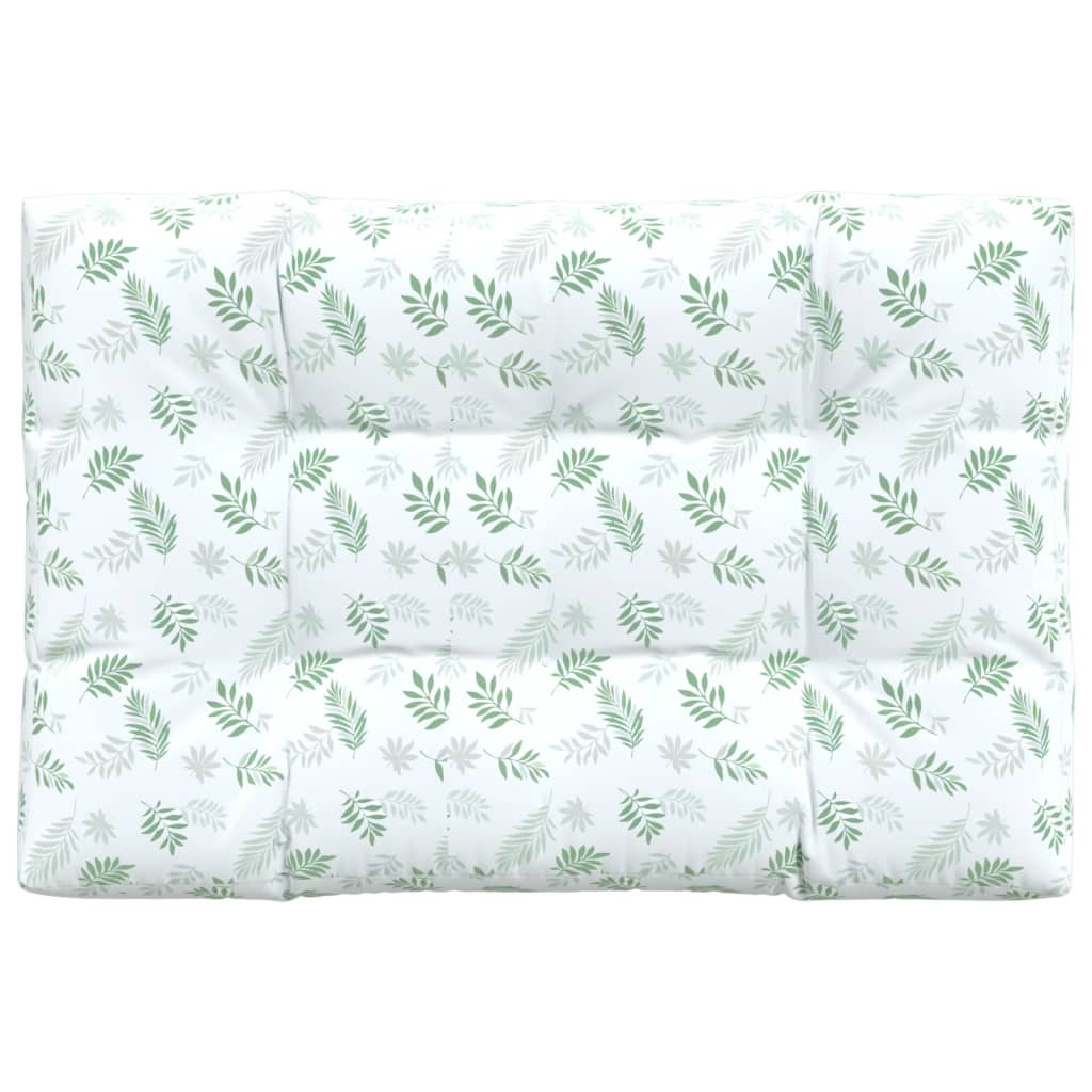 Vidaxl Pallet Cushion Leaf Pattern 120x80x12 cm tessuto