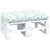 Vidaxl Pallet Cushion Leaf Pattern 120x80x12 cm tessuto