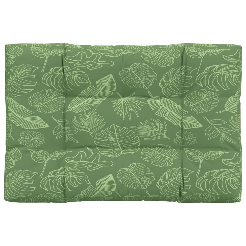 Vidaxl Pallet Cushion Leaf Pattern 120x80x12 cm tessuto