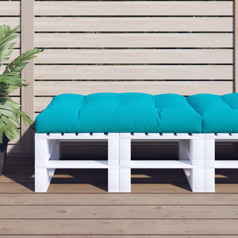 Vidaxl Pallet Cuscino 120x80x12 cm tessuto turchese