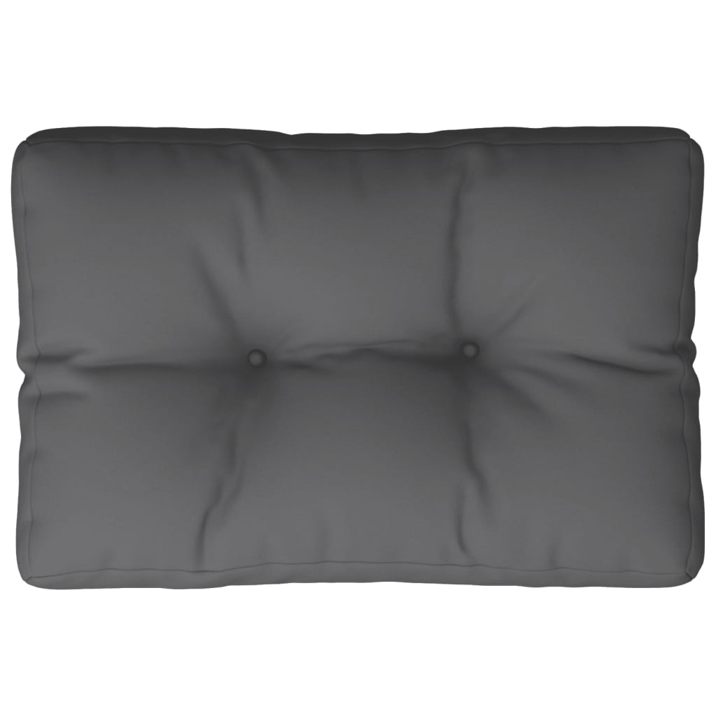 Vidaxl Pallet Cuscino 50x40x12 cm tessuto antracite -colorato