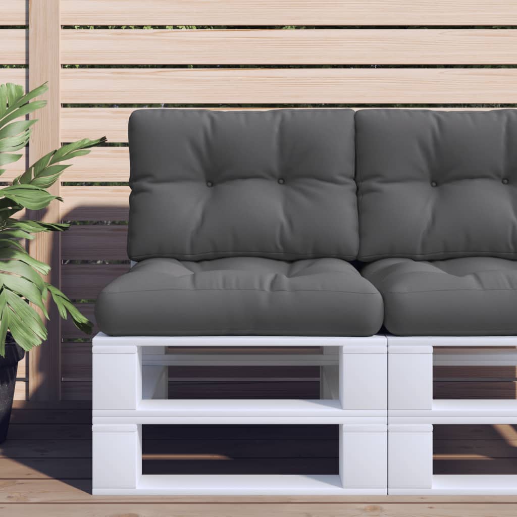 Vidaxl Pallet Cuscino 50x40x12 cm tessuto antracite -colorato