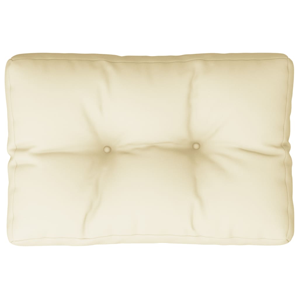 Cuscino Vidaxl pallet 50x40x12 cm tessuto creme