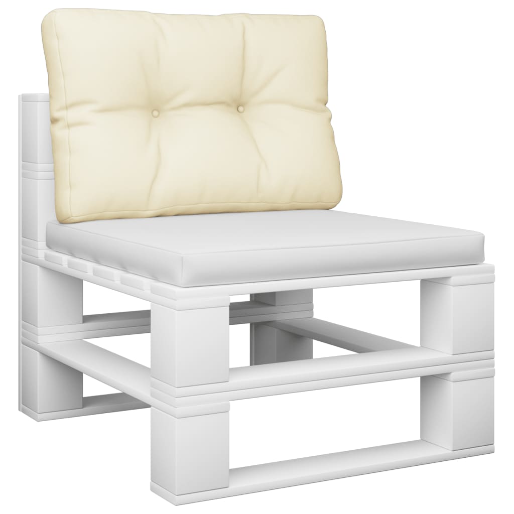 Cuscino Vidaxl pallet 50x40x12 cm tessuto creme