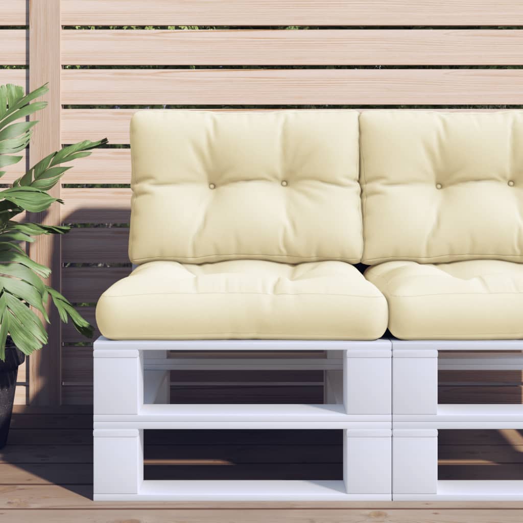 Cuscino Vidaxl pallet 50x40x12 cm tessuto creme