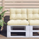 Cuscino Vidaxl pallet 50x40x12 cm tessuto creme