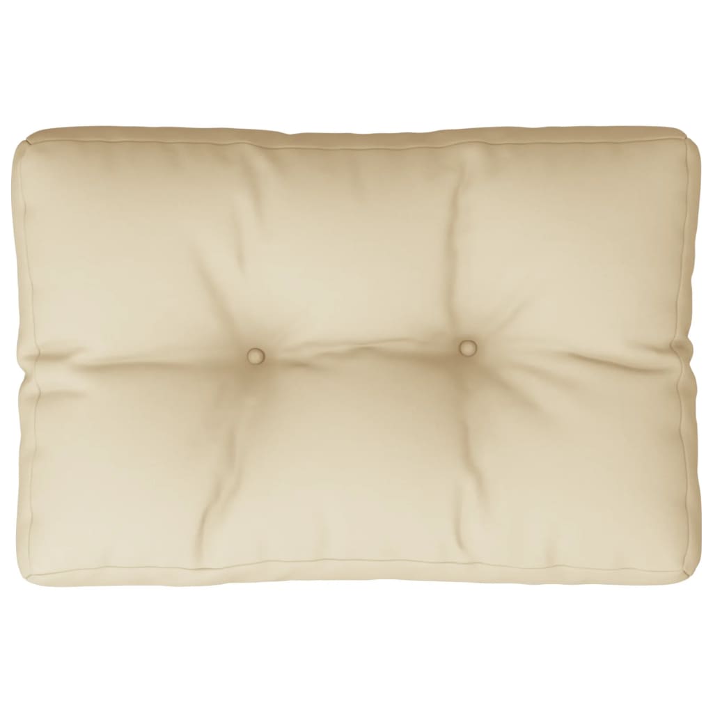 Cuscino Vidaxl pallet 50x40x12 cm in tessuto beige