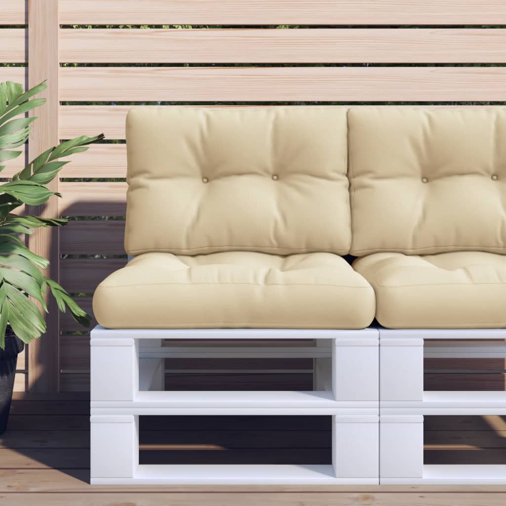 Cuscino Vidaxl pallet 50x40x12 cm in tessuto beige