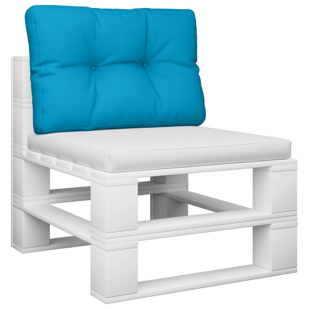 Cuscino Vidaxl pallet 50x40x12 cm tessuto azzurro