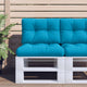 Cuscino Vidaxl pallet 50x40x12 cm tessuto azzurro