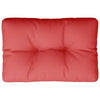 Vidaxl Pallet Cuscino 50x40x12 cm tessuto rosso