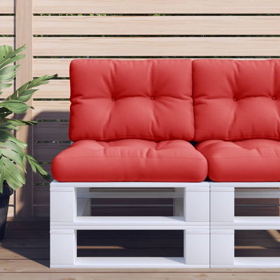 Vidaxl Pallet Cushion 50x40x12 cm de tela roja