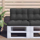 Vidaxl Pallet Cuscino 50x40x12 cm tessuto nero