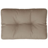 Vidaxl Pallet Cuscino 50x40x12 cm tessuto taupe