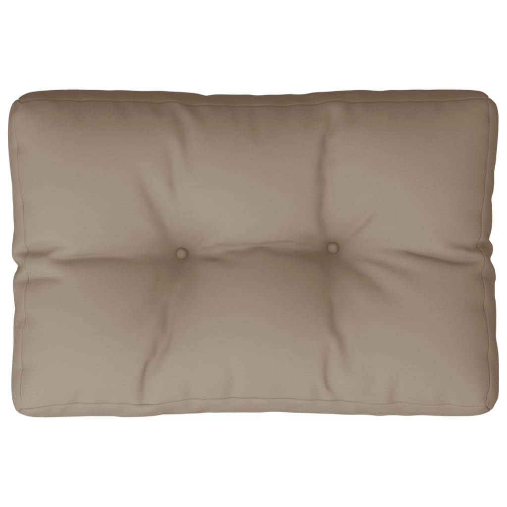 Vidaxl Pallet Cuscino 50x40x12 cm tessuto taupe