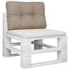 Vidaxl Pallet Cuscino 50x40x12 cm tessuto taupe