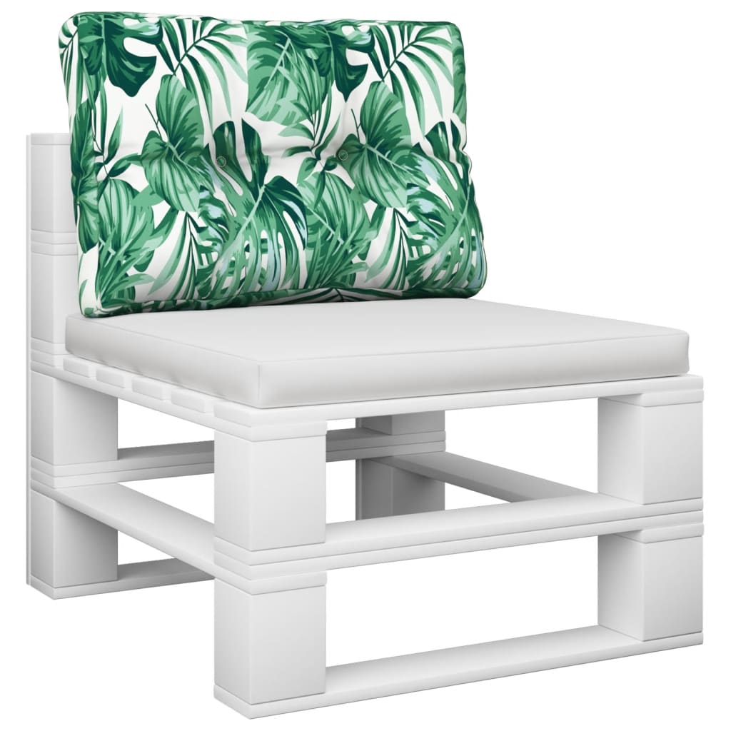 Vidaxl Pallet Cushion Leaf Pattern 50x40x12 cm tessuto