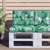 Vidaxl Pallet Cushion Leaf Pattern 50x40x12 cm tessuto