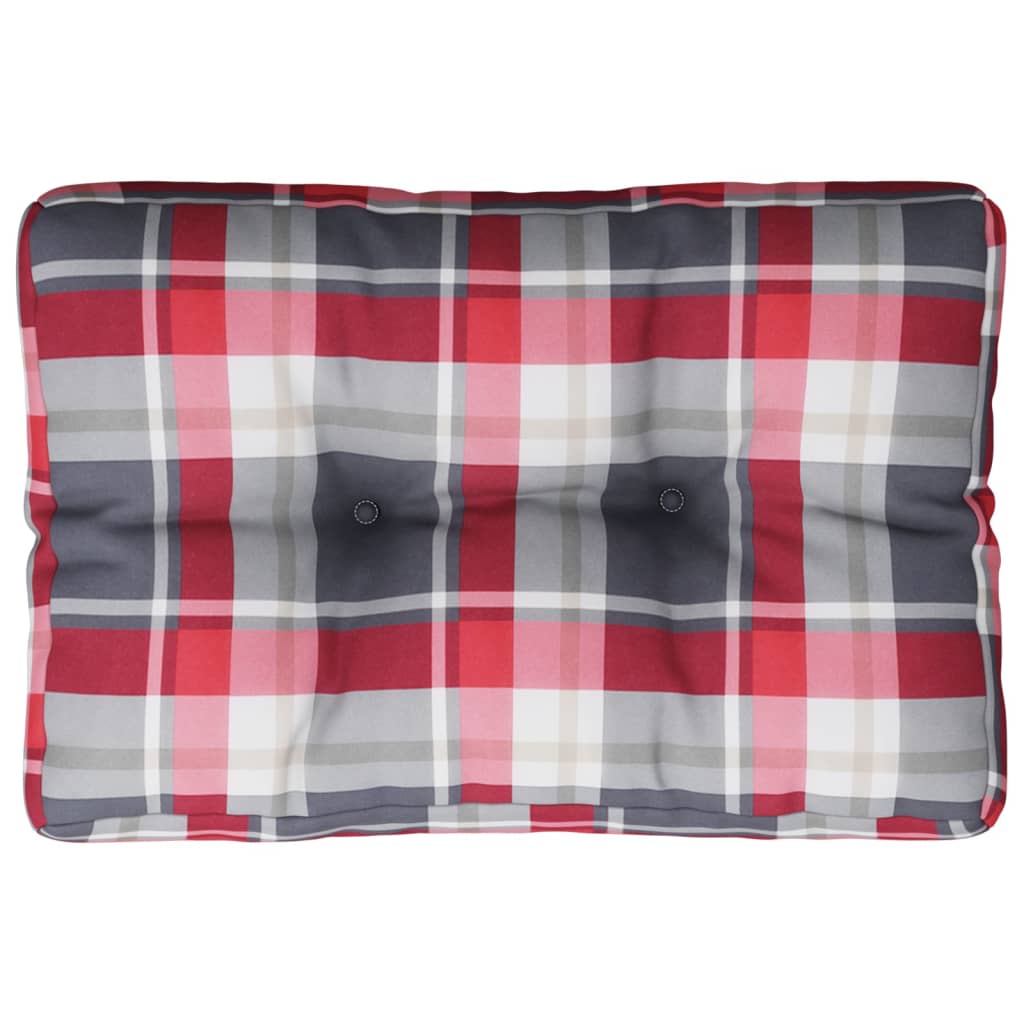 Cuscino Vidaxl pallet 50x40x12 cm Modello diamantato in tessuto rosso