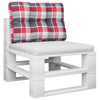 Cuscino Vidaxl pallet 50x40x12 cm Modello diamantato in tessuto rosso