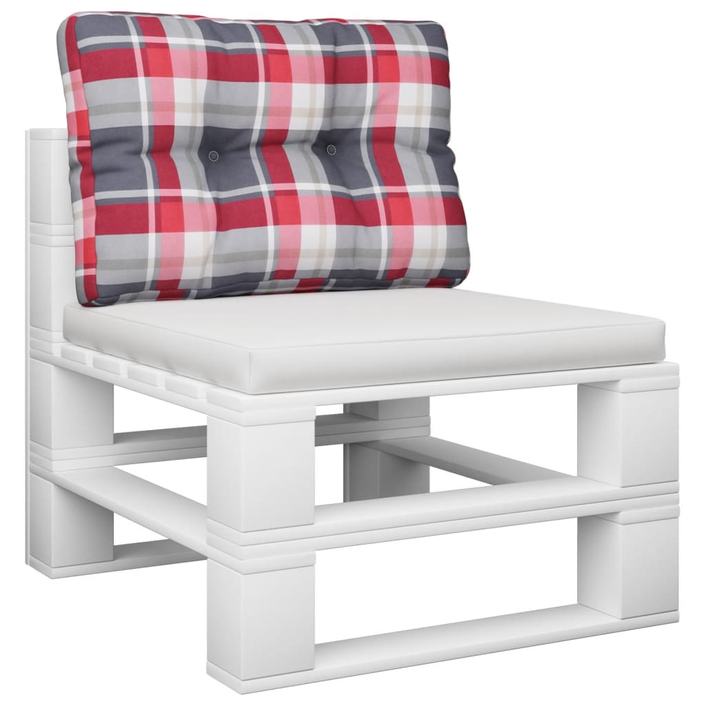 Cuscino Vidaxl pallet 50x40x12 cm Modello diamantato in tessuto rosso